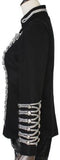 Chain Embellished Jacket in Black with Silver - DESIGNER INSPIRED FASHIONS