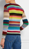 Rainbow-Stripe Knit Sweater - DESIGNER INSPIRED FASHIONS