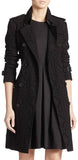 Black Kensington Lace Trench Coat - DESIGNER INSPIRED FASHIONS
