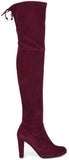 'Highland' Tall Suede Boots - ( Black, Grey, Wine Red, Beige ) - DESIGNER INSPIRED FASHIONS