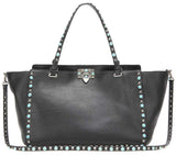 Rolling Rockstud Leather Tote