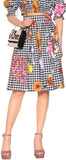 Checked Cotton Skirt