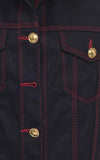 'Luggage' Stitched Denim Jacket & Flared Jeans Set - DESIGNER INSPIRED FASHIONS