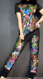 Embellished T-Shirt & Elasticated Pant Set - ( Pink, Red, White, Black) - DESIGNER INSPIRED FASHIONS