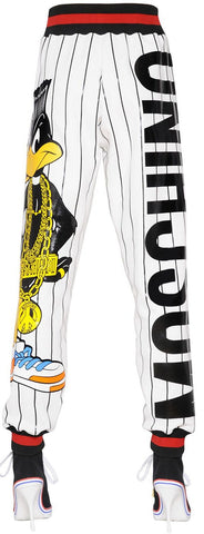'Daffy Duck' Printed Jersey Pants - DESIGNER INSPIRED FASHIONS