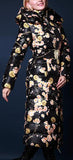 Coin & Floral Print Duck Down Long Thick Coat - DESIGNER INSPIRED FASHIONS