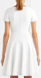 'Malte' Jacquard-Knit Mini Dress, White
