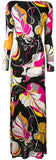 'Frida' Print Long Silk Dress