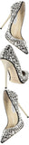 'Tia' Jeweled Leather Pumps in Black or White - DESIGNER INSPIRED FASHIONS