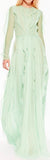 Ruffled Mint Maxi Dress