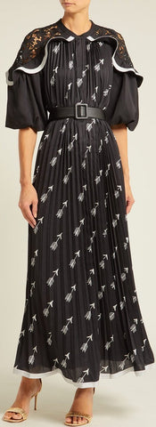 Arrow Print Midi Dress