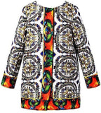 Tile Printed Coat - DESIGNER INSPIRED FASHIONS