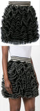 Knitted Ruffle Mini Skirt