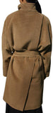 Camel Oversized Collar Wool & Cashmere Coat - DESIGNER INSPIRED FASHIONS