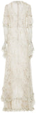 Printed Ruffle Full Length Flounce Dress