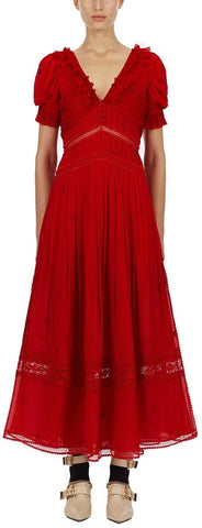 3d Plumetis Midi Dress | DESIGNER INSPIRED FASHIONS