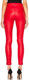 Lace Front Faux-Leather Skinny Pants in Red - DESIGNER INSPIRED FASHIONS