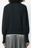 Crystal Embellished Sweater, Black