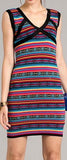 Multicolored Knit Mini Dress