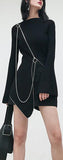 Asymmetric Zip-Embellished Sweater