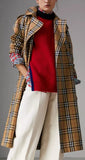Vintage Check Cotton Trench Coat