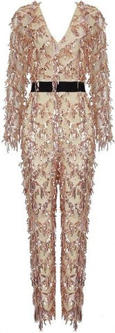 'Tinsel Town' V-Neck Jumpsuit