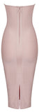 Strapless Fringed Stretch Cocktail Dress