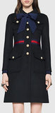 Wool Coat with Web Detail - DESIGNER INSPIRED FASHIONS
