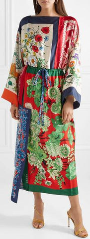Asymmetric Printed Midi Dress | DESIGNER INSPIRED FASHIONS