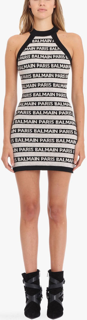 Logo-Intarsia Knitted Mini Dress | DESIGNER INSPIRED FASHIONS