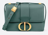 30 Montaigne Flap Bag - Black or Storm Blue | DESIGNER INSPIRED FASHIONS