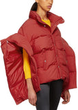 Red Down Oversized Puffer Jacket