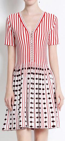 Knit Geometric Dress
