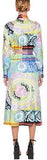Printed Midi Shirt-Dress