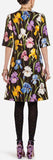 Dress in Printed Brocade