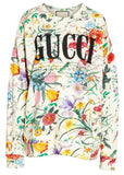 Floral Print Oversize Sweatshirt with Logo