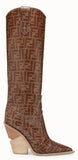 Pointed Toe Logo Cowboy Boots