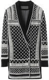 Bead & Crystal Embellished Long Black Velour Jacket - DESIGNER INSPIRED FASHIONS