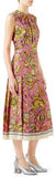 Floral Print Pleated Dress