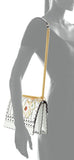 'Kan I' Floral-Appliqu̩ Leather Shoulder Bag - White/Silver