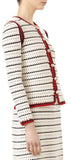 Classic Web-Trim Cardigan Sweater - DESIGNER INSPIRED FASHIONS