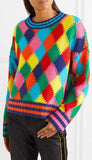 Diamond-Stitched Wool-Blend Sweater