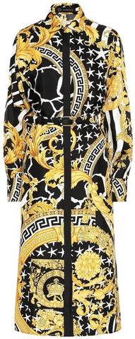 Baroque Silk Midi Dress | DESIGNER INSPIRED FASHIONS