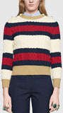 Striped Wool Knit Sweater - DESIGNER INSPIRED FASHIONS