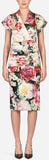 Dress in Printed Silk and Satin
