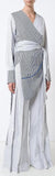 Asymmetric Striped Top & Wide-Leg Pant Set