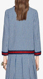 Web-Trim Wool-Blend Jacket & Midi Skirt Set