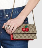 GG Supreme Mini Bag with Cherries
