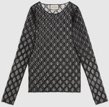 GG Embroidered Tulle T-Shirt | DESIGNER INSPIRED FASHIONS