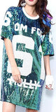 Sequin Embellished Jersey T-Shirt in Green - DESIGNER INSPIRED FASHIONS